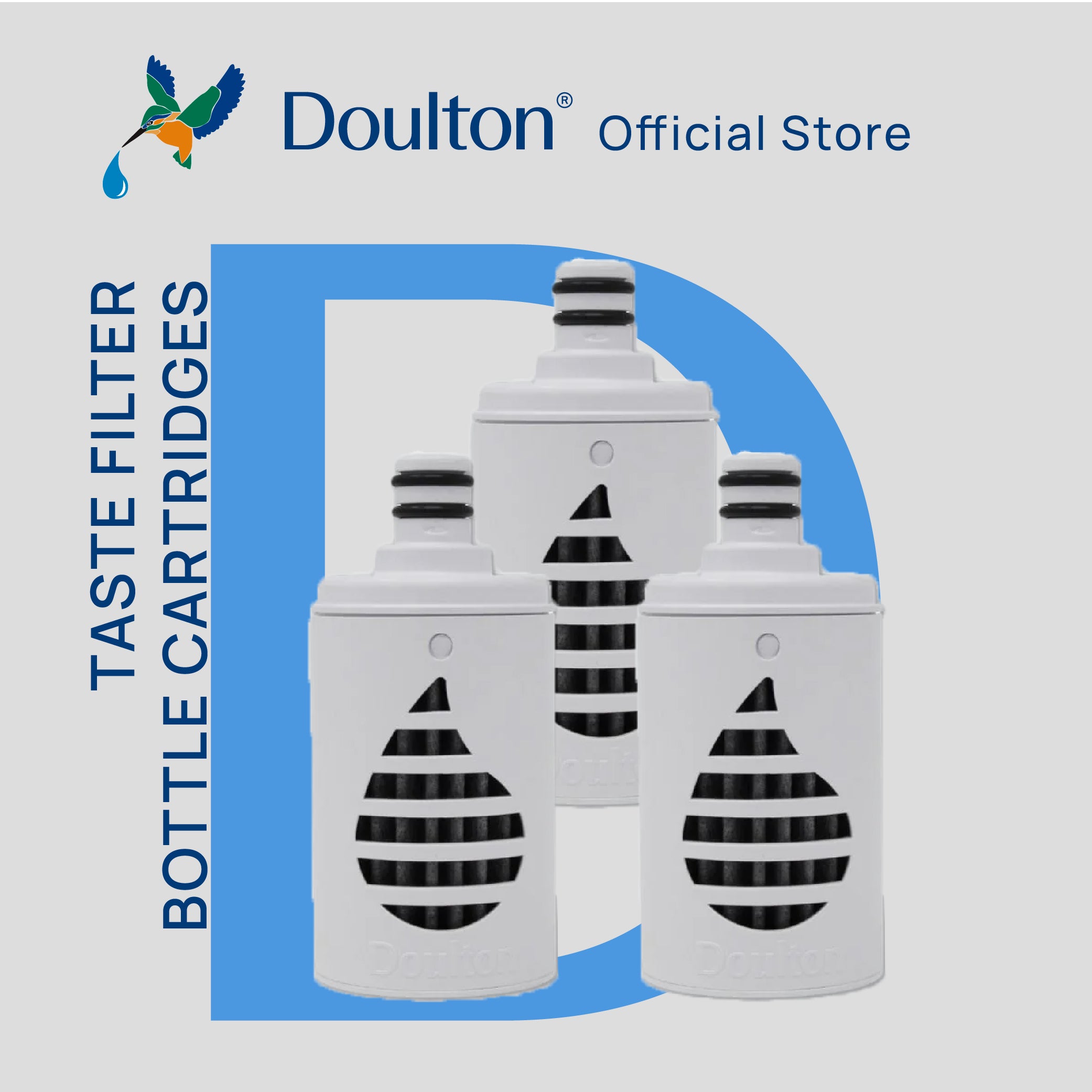 Doulton® Taste Bottle Refill Cartridge – 3PCS Value Pack - Removes Chlorine, Bacteria,Lead &amp; Sediments