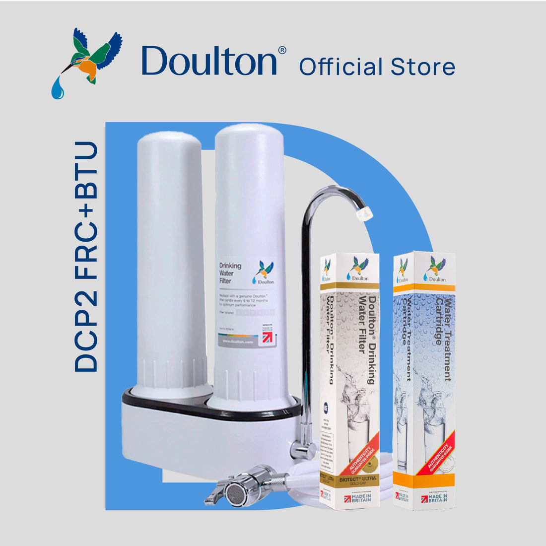 Doulton® DCP2 FRC (9B04) BTU (2501/2504) Fluoride Reduction + Biotect Ultra Water Filter Purifier System