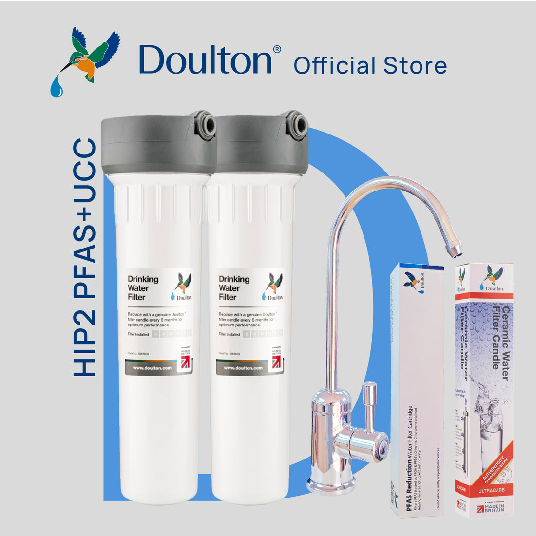 Doulton® HIP2 UCC (9504/9501) PFAS (9H04) Ultracarb + PFAS Water Purifier System