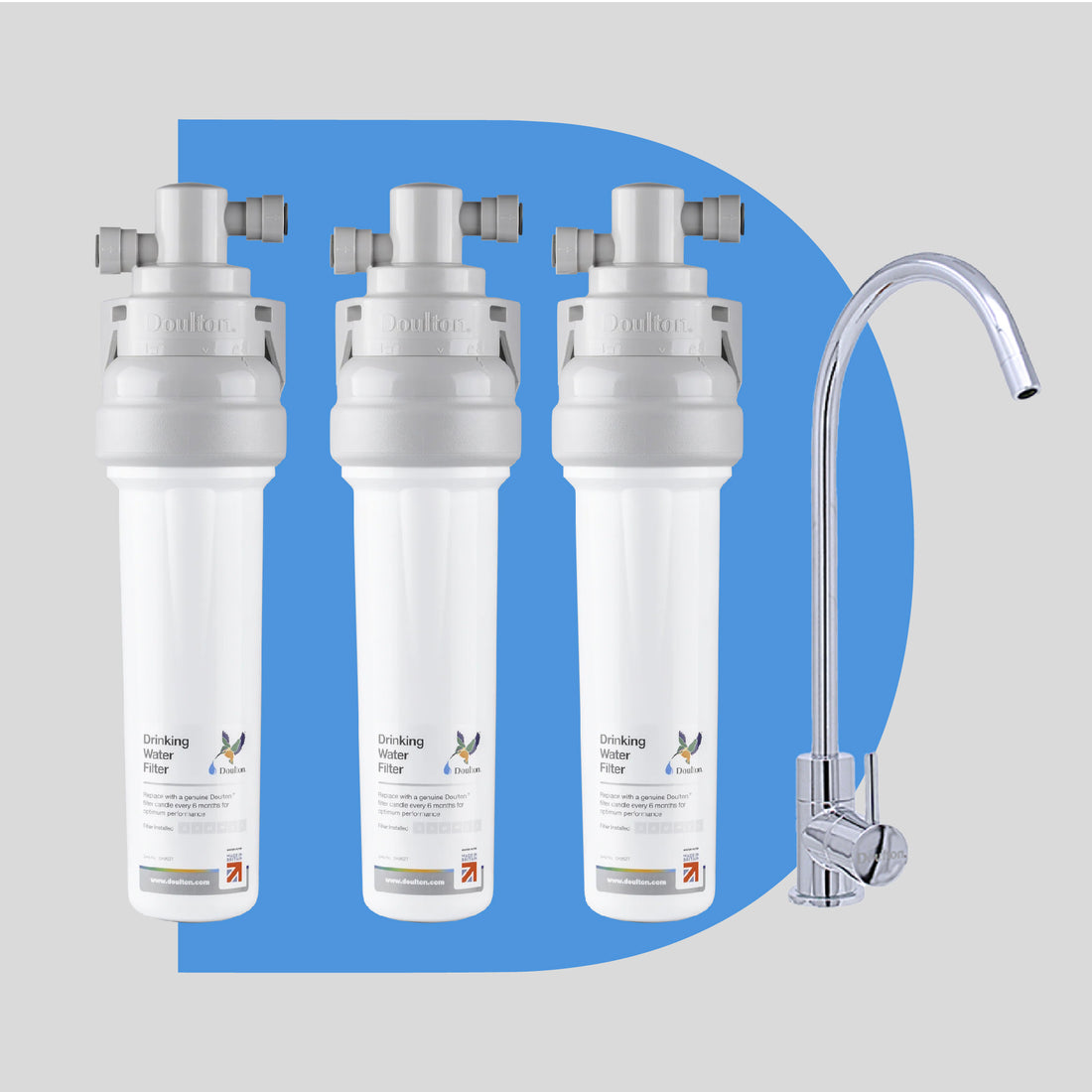 [Free Installation] Doulton® 3X QT Ecofast FRC (9B04) PFAS (9H04) BTU (2501/2504) Fluoride Reduction + PFAS + Biotect Ultra Water Filter Purifier System